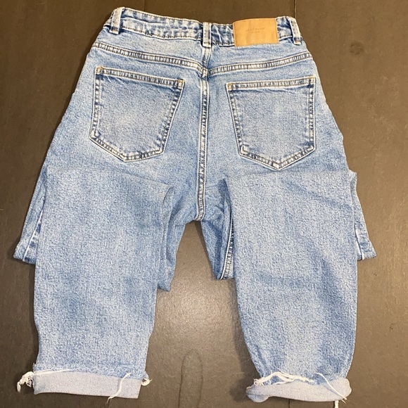 Vero Moda Denim 25/32 High Rise Crop Ankle Washout Distress Jeans - Picture 6 of 14